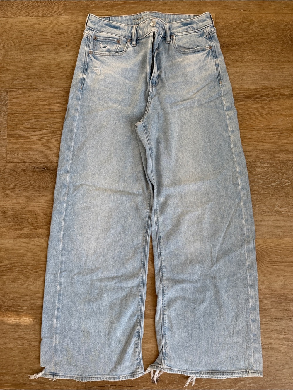 American EagleLight  Wash Wide Leg Womens Jeans